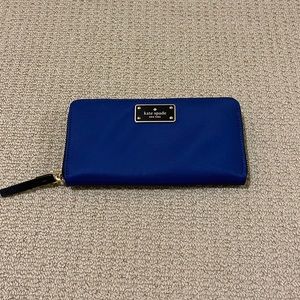 Kate Spade navy canvas wallet